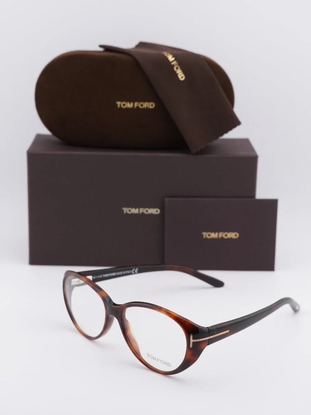 Tom Ford FT5245 052 Oval Eyeglasses - Dark Havana 53mm